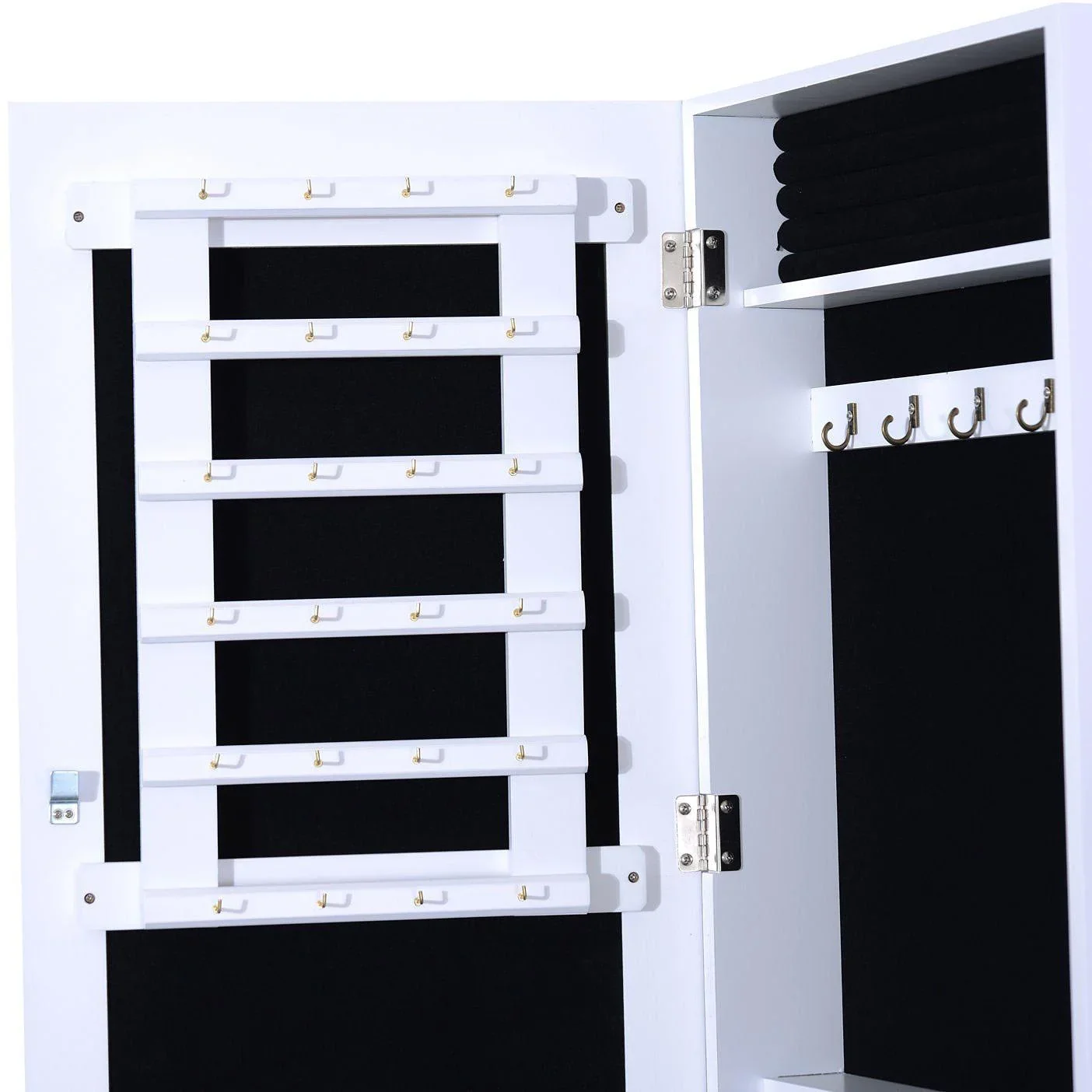 2 in 1 Schmuckschrank Wandspiegel L37 x W9.5 x H112 cm - 1