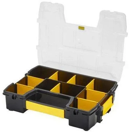 Werkzeugkoffer stapelbar - 10 Ablagefächer - 29,5x6,5x21,5 cm - 0