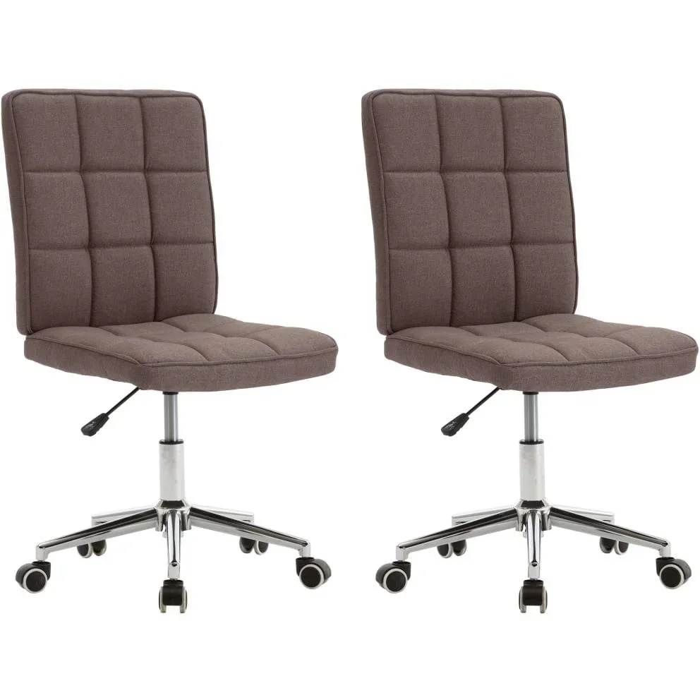 Esszimmerstühle 2-Sitzer Stoff taupe - 2