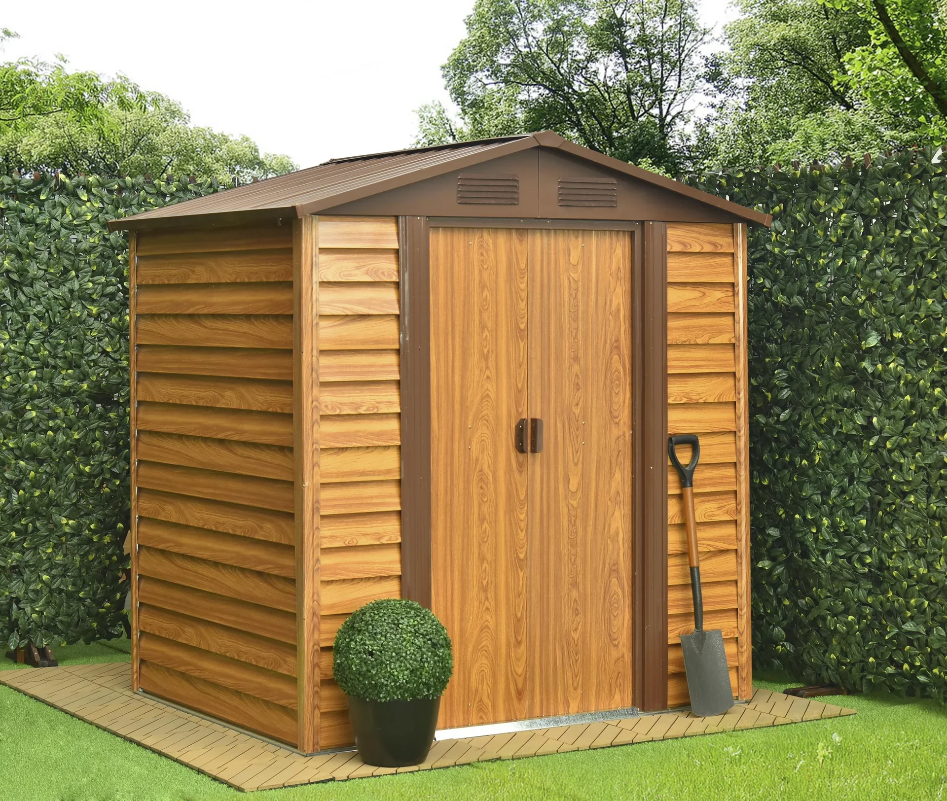 Gerätehaus FRANKFURT II 65, Holzoptik - 1