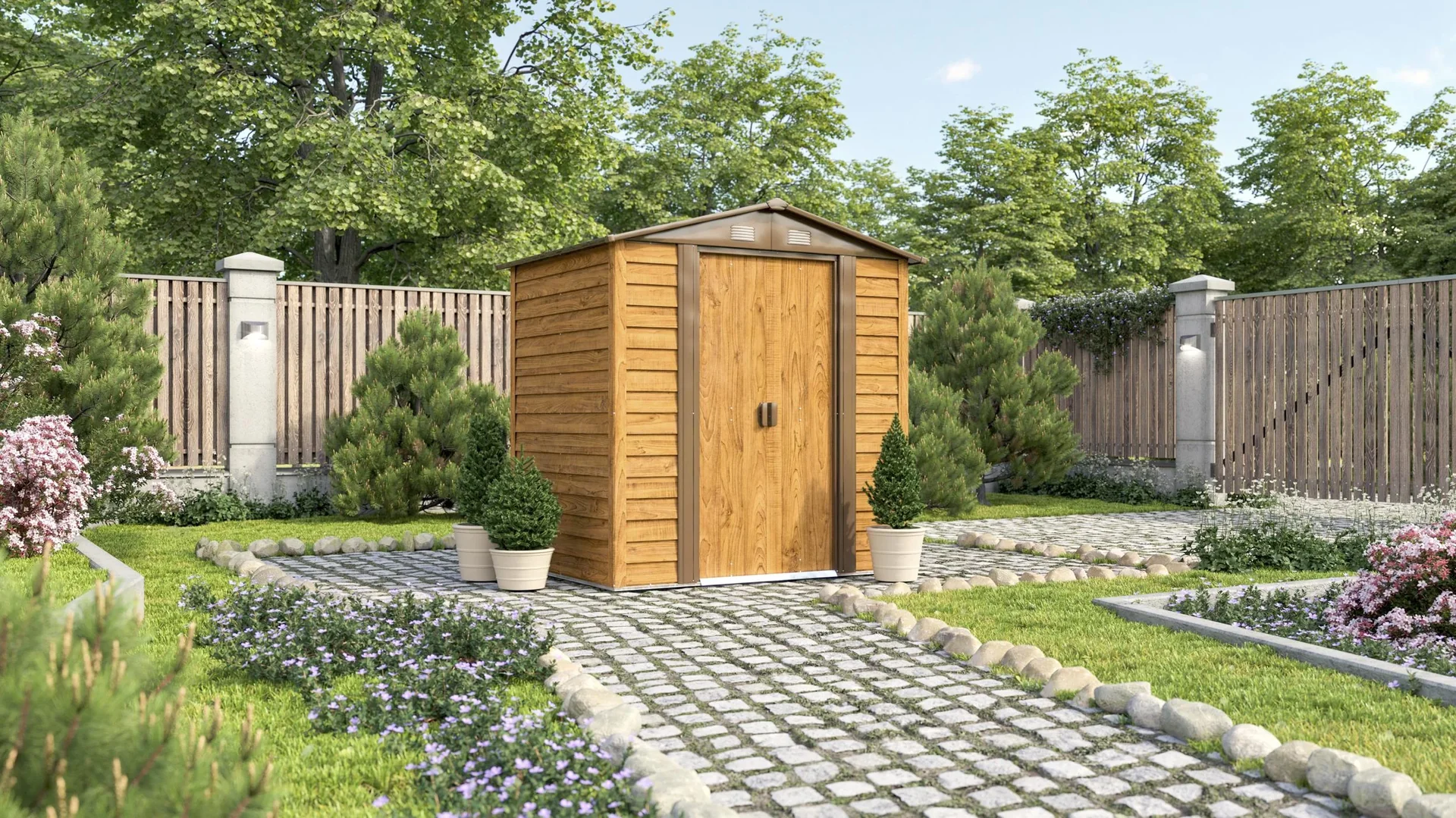 Gerätehaus FRANKFURT II 65, Holzoptik - 4