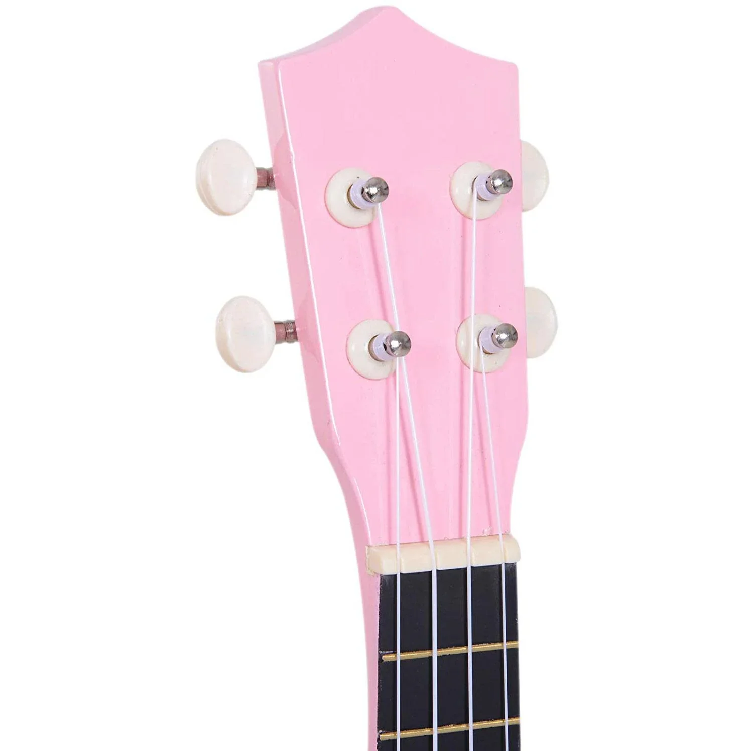 Ukulele Saiteninstrument Anfänger Nylonsaiten Birkenholz Rosa 53 x 17,5 x 6,2 cm - 6