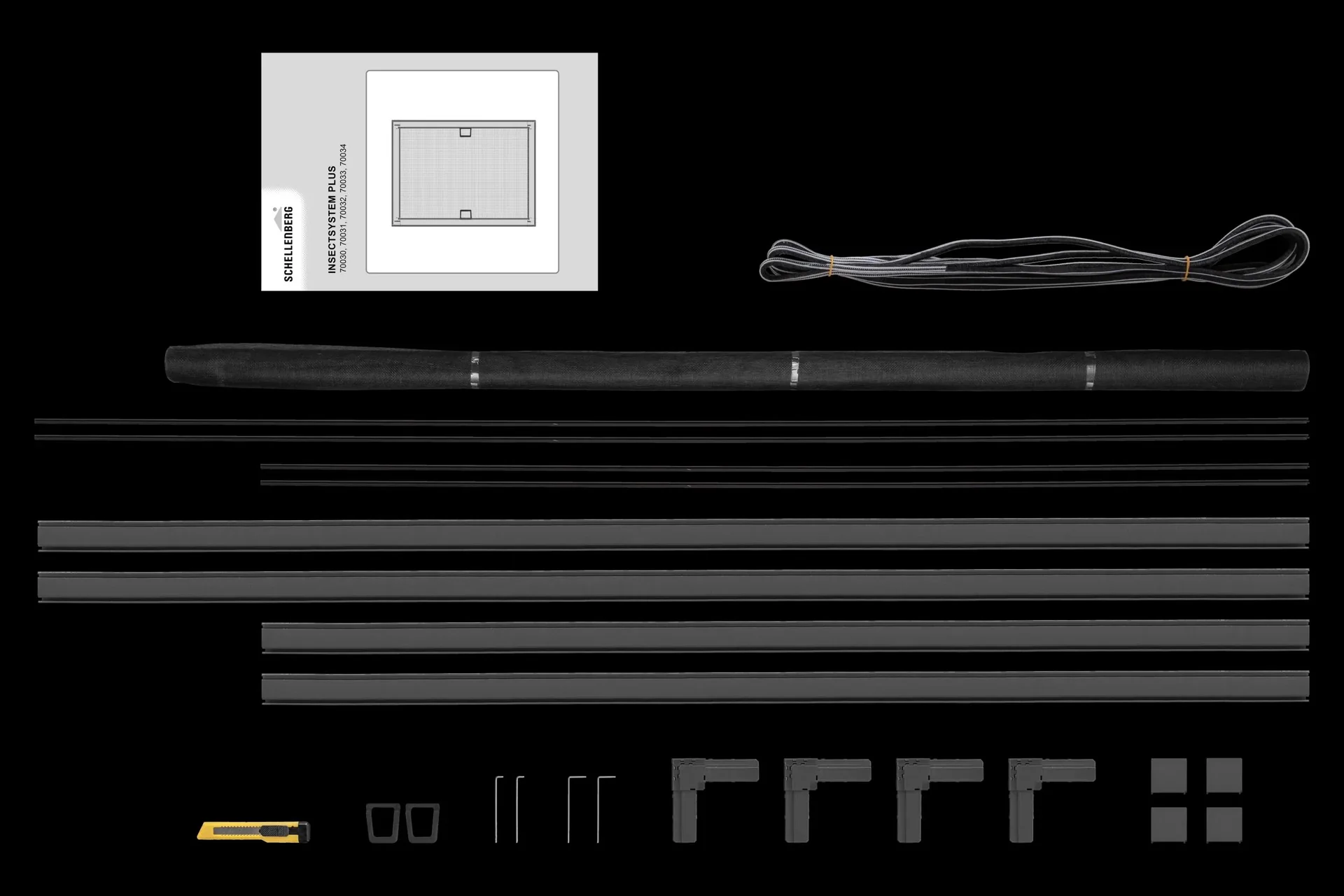 Insektenschutzfenster PLUS mit Alurahmen, Farbe anthrazit, 130 x 150 cm - 2