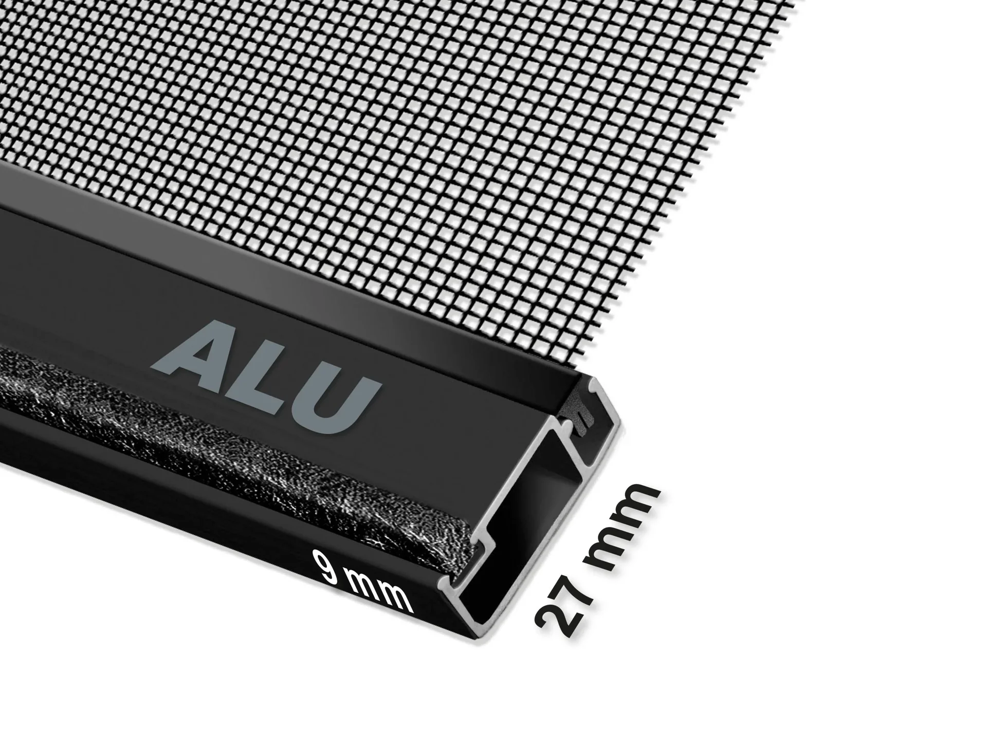 Insektenschutzfenster PLUS mit Alurahmen, Farbe anthrazit, 130 x 150 cm - 5