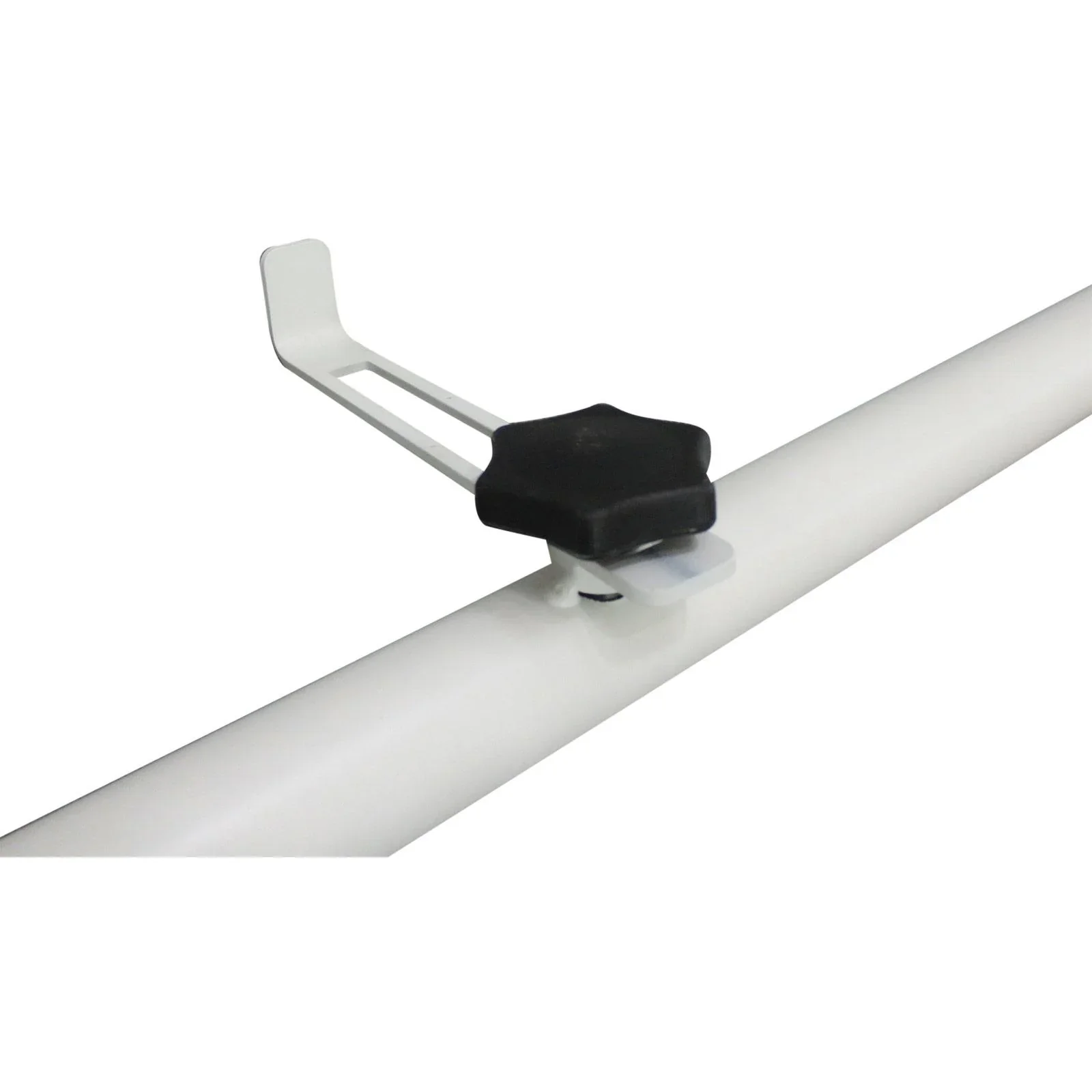 Balkonhängetisch Hängetisch höhenverstellbar halbrund Ø30 cm Terrasse Metall Weiß - 2