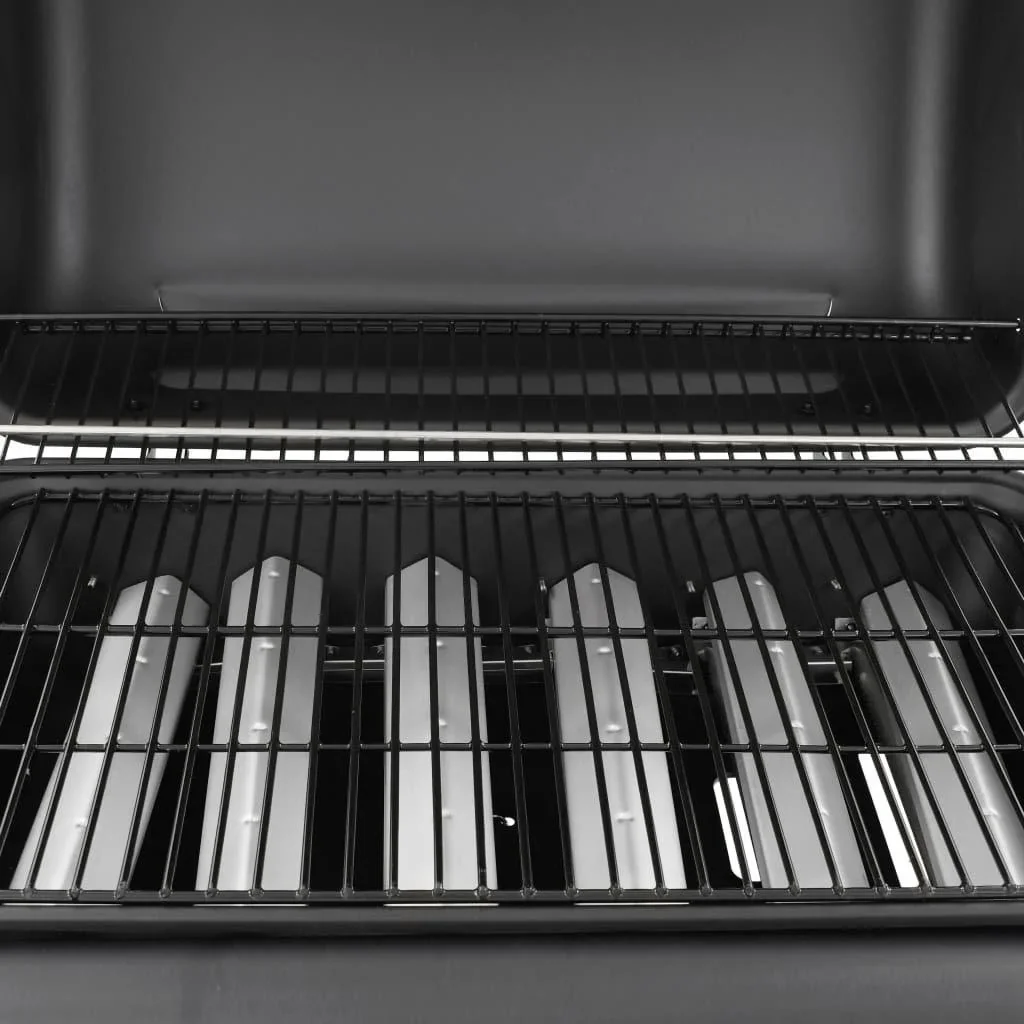 Gasgrill mit 6 Brennern schwarz - 1