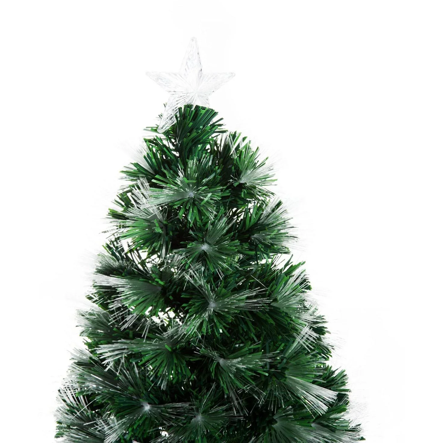 Weihnachtsbaum 120cm mit Ständer Glasfaser 7 Farben grün - 0