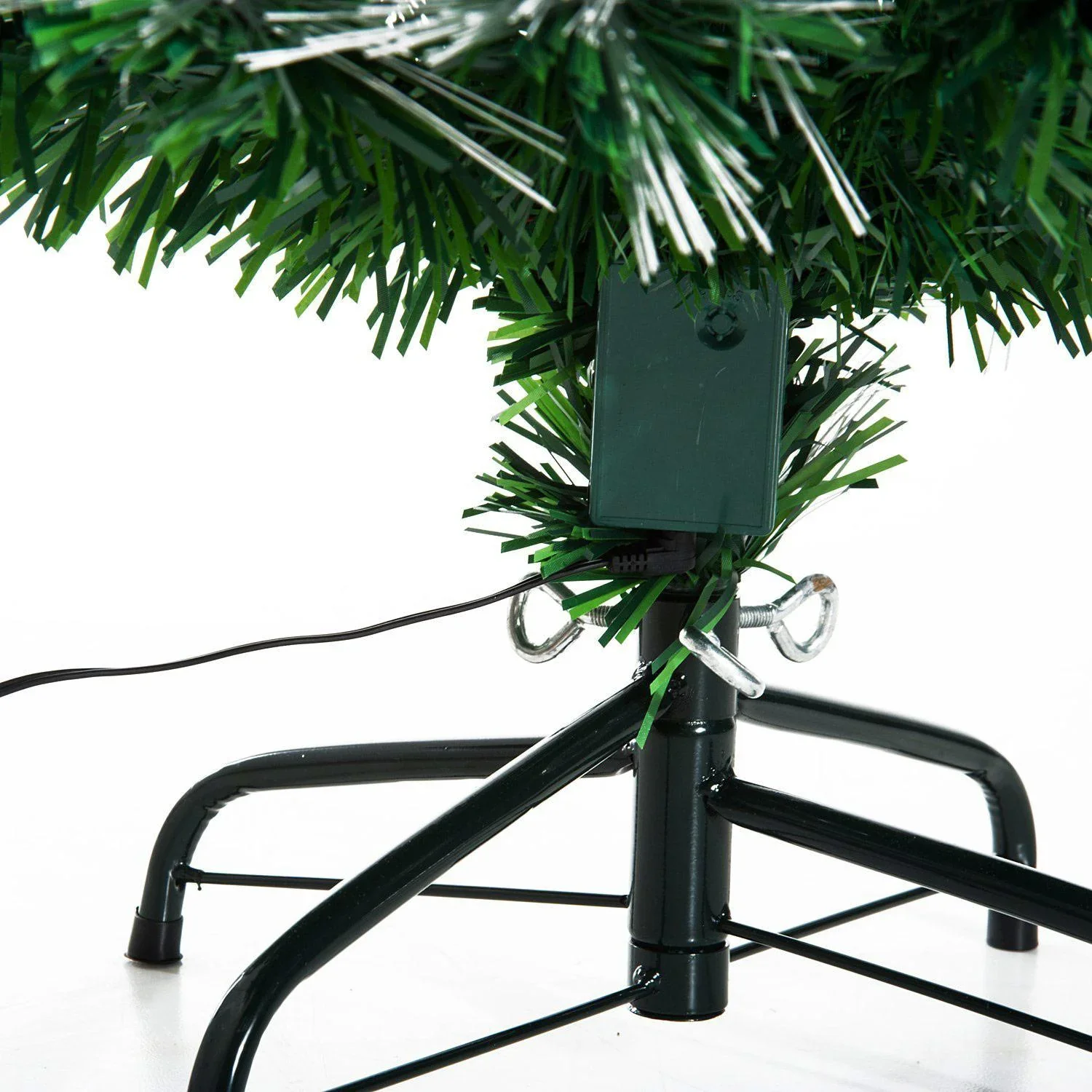 Weihnachtsbaum 120cm mit Ständer Glasfaser 7 Farben grün - 4