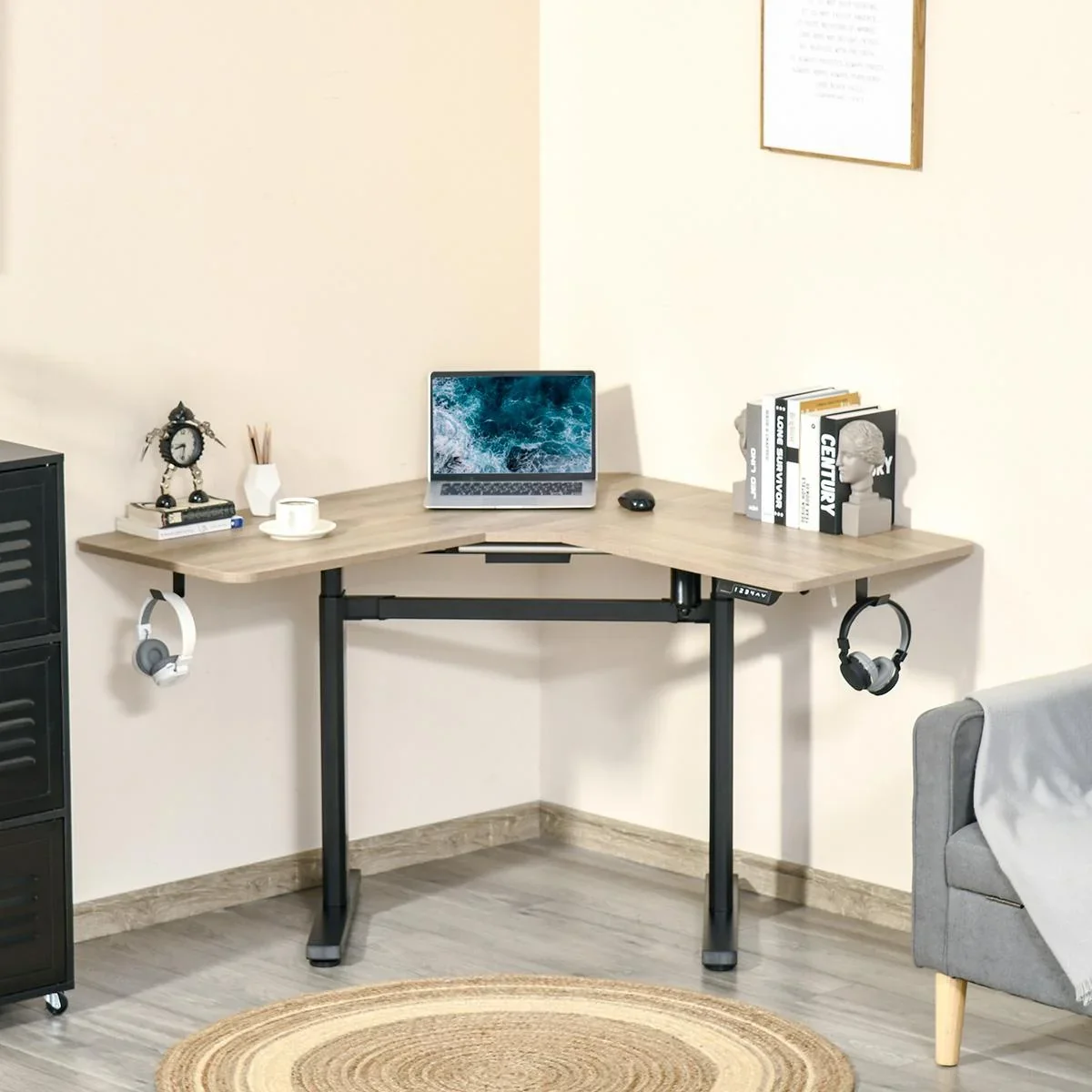 Elektrischer Schreibtisch Computertisch höhenverstellbar Stehschreibtisch Bürotisch Schreibtischständer Speicherfunktion - 0
