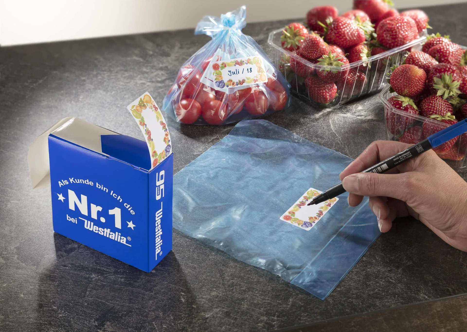 Westfalia Obstrand - Etiketten im Spender, 500 Stück - 1