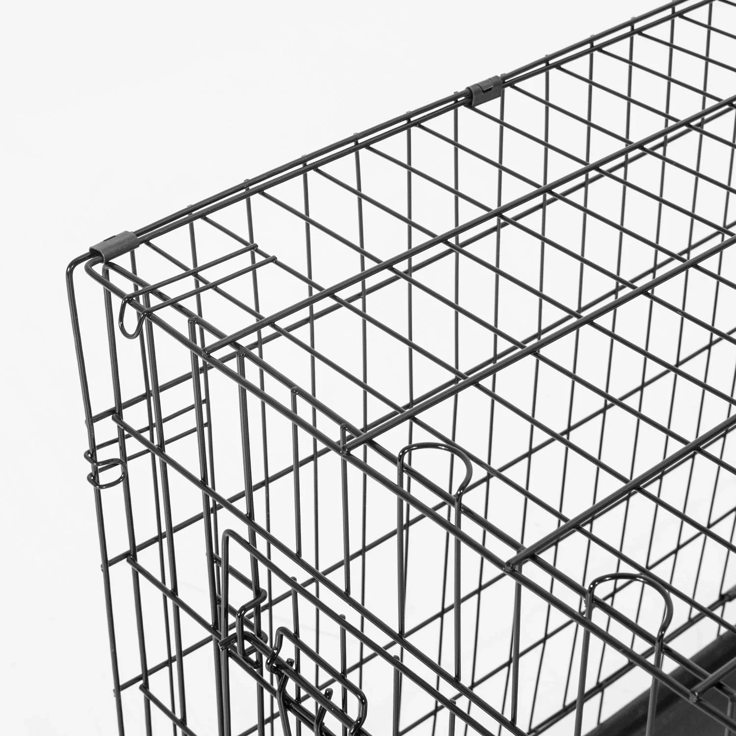 Hunde Transportkäfig Transportbox Drahtkäfig Hundebox Käfig Schwarz L - 0