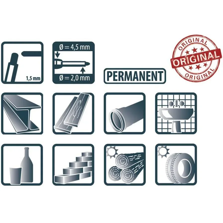 Markierstift blis 150/40 für tiefe Löcher - permanent - rot - 0