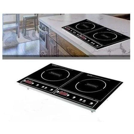 Induktionsherd mit 2 Brennern - 2000W - 60x40x10cm - 0