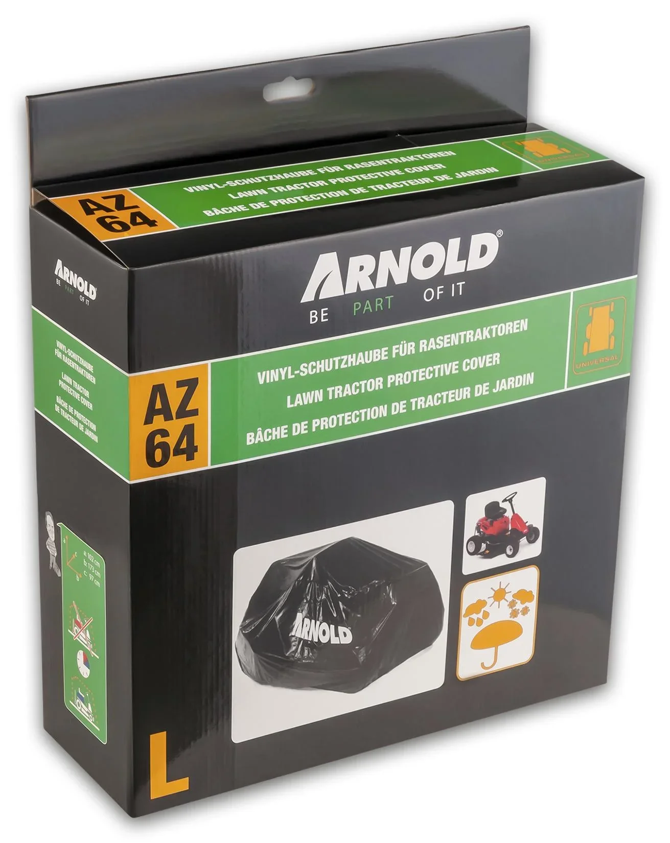 Universal Abdeckplane für Rasentraktoren, 173 x 102 x 97 cm - 1