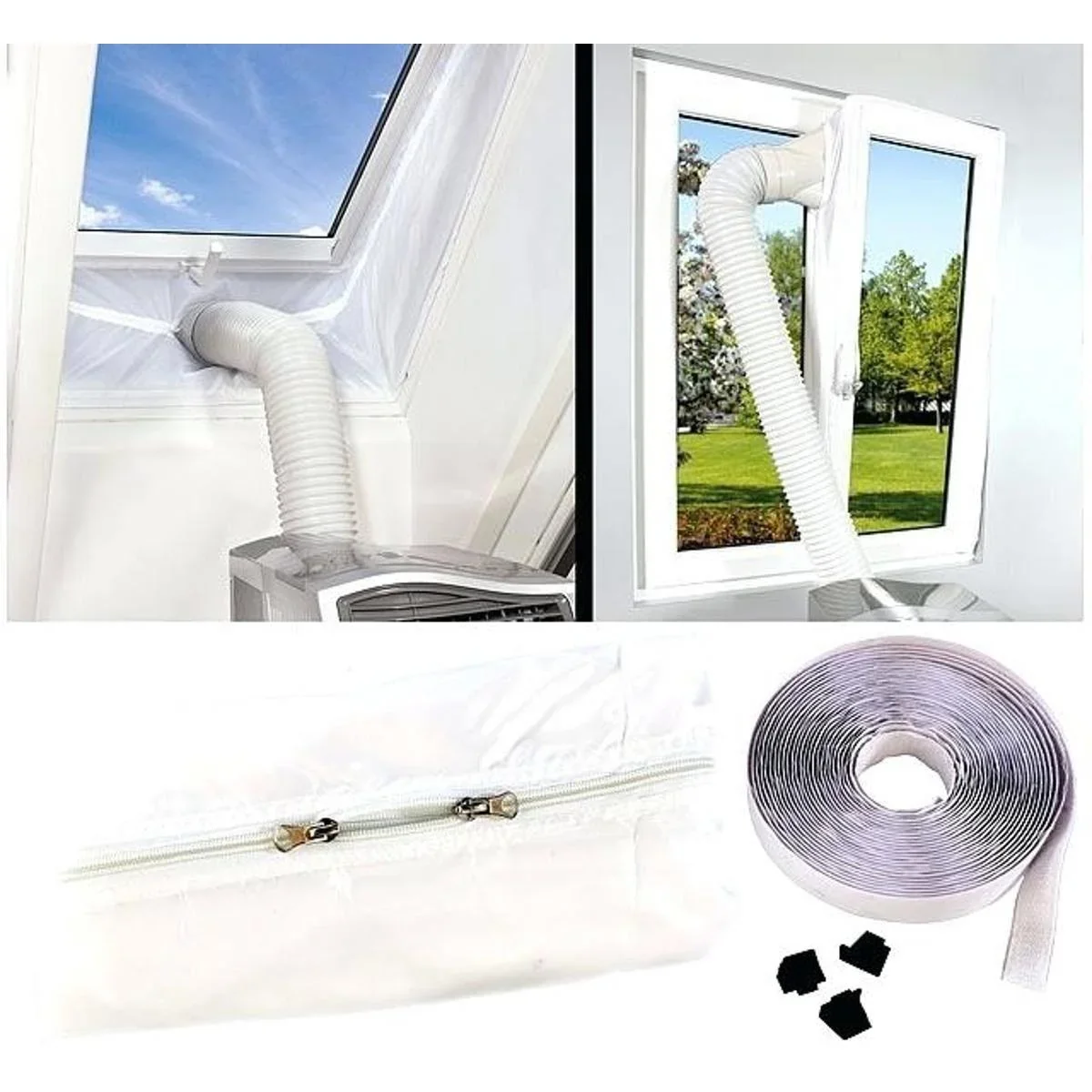 Mobiles Klimagerät mit Schlauch und Fensterdichtungsset - splendid Dolceclima Compact 8 P - 8.000 BTU/h - 6