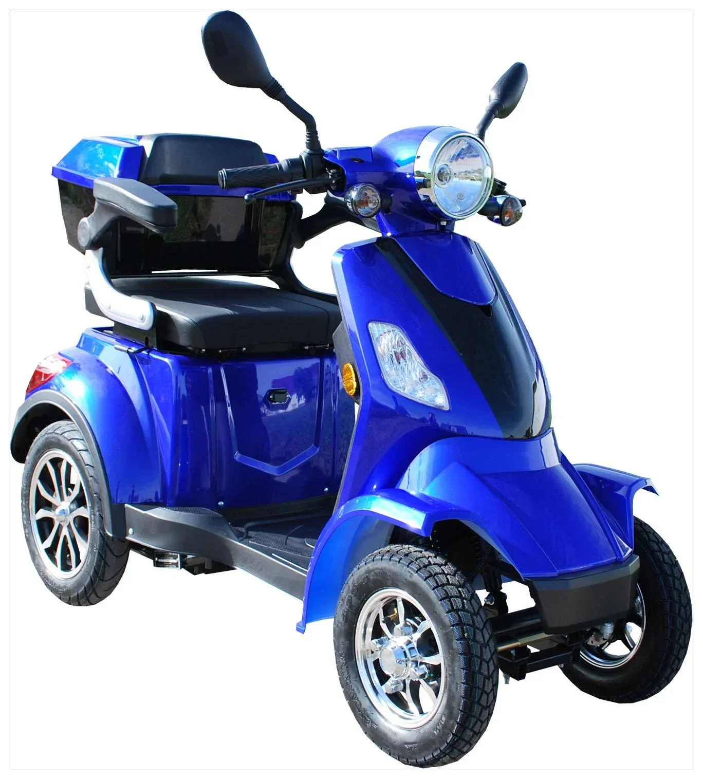 E-Scooter 4 Räder blau - 20 Ah Li-Io Akku - 25 km/h - Seniorenmobil - 0