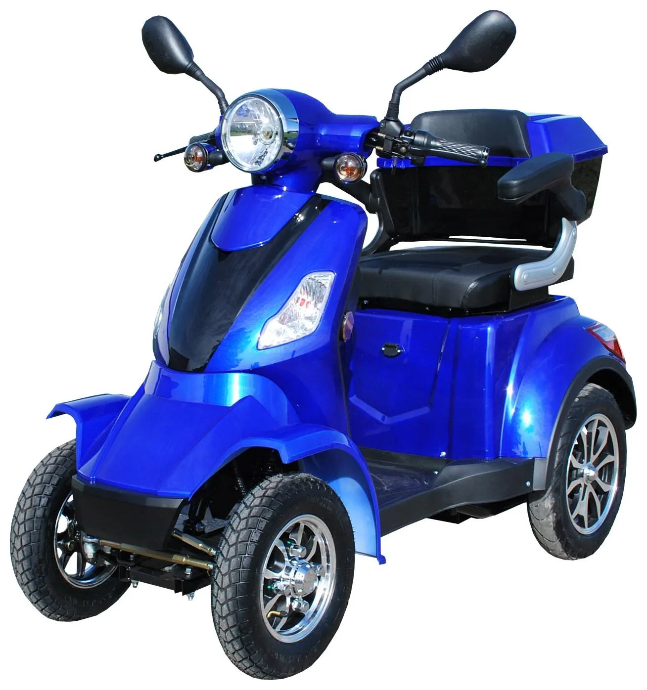 E-Scooter 4 Räder blau - 20 Ah Li-Io Akku - 25 km/h - Seniorenmobil - 2