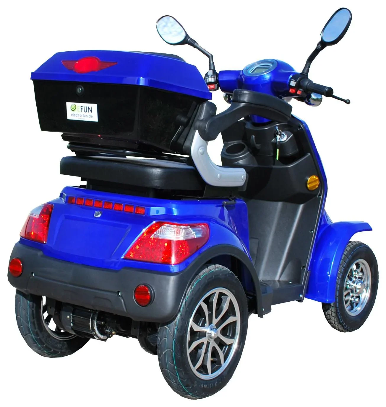 E-Scooter 4 Räder blau - 20 Ah Li-Io Akku - 25 km/h - Seniorenmobil - 3