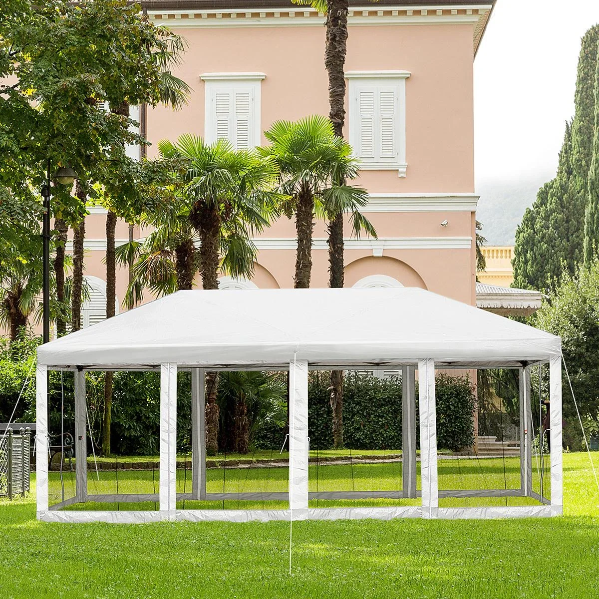 Pop-Up-Pavillon zusammenfaltbar cremeweiß - 2