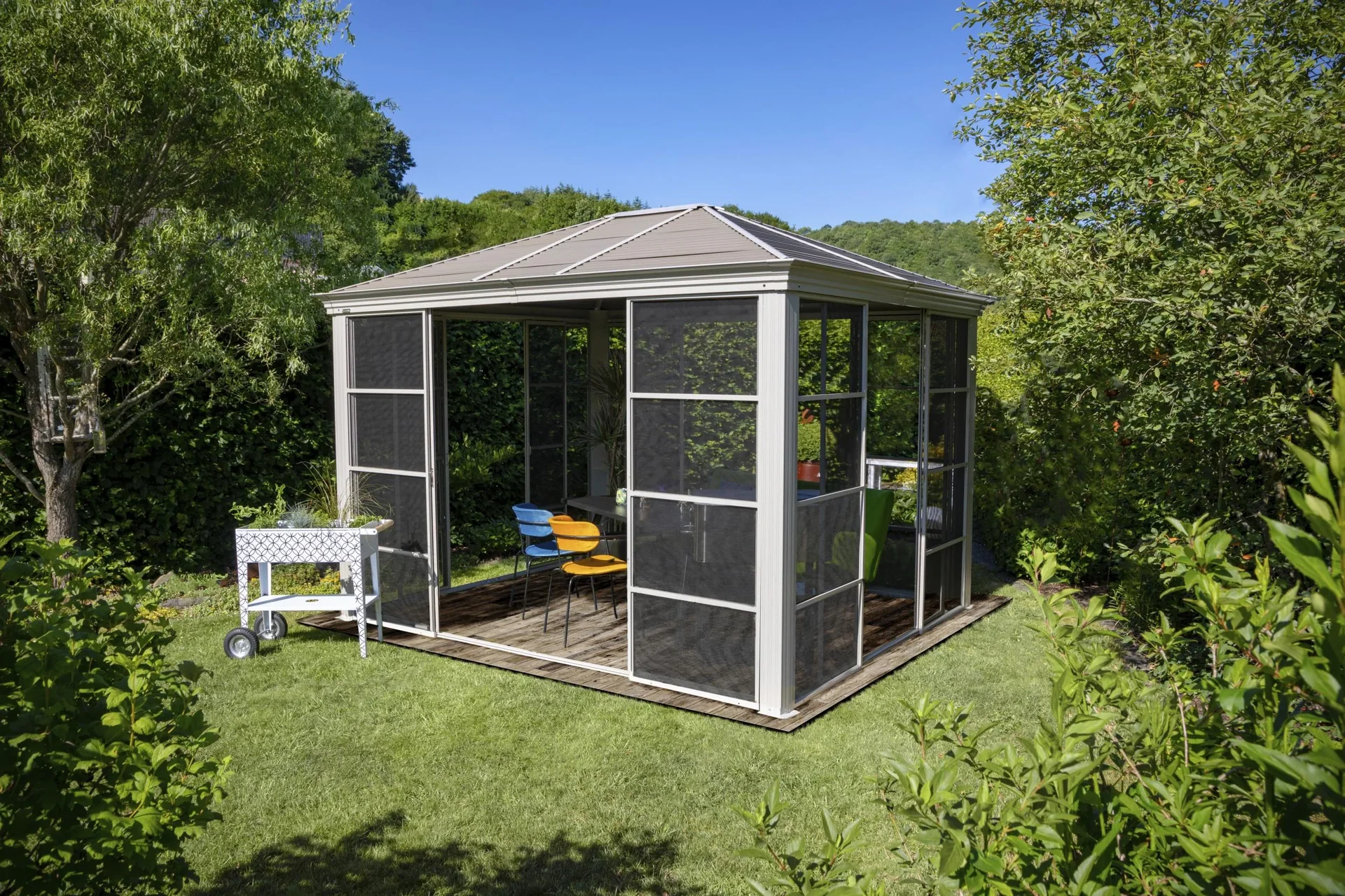 Aluminium Pavillon und Wintergarten Striano, champagner - 0