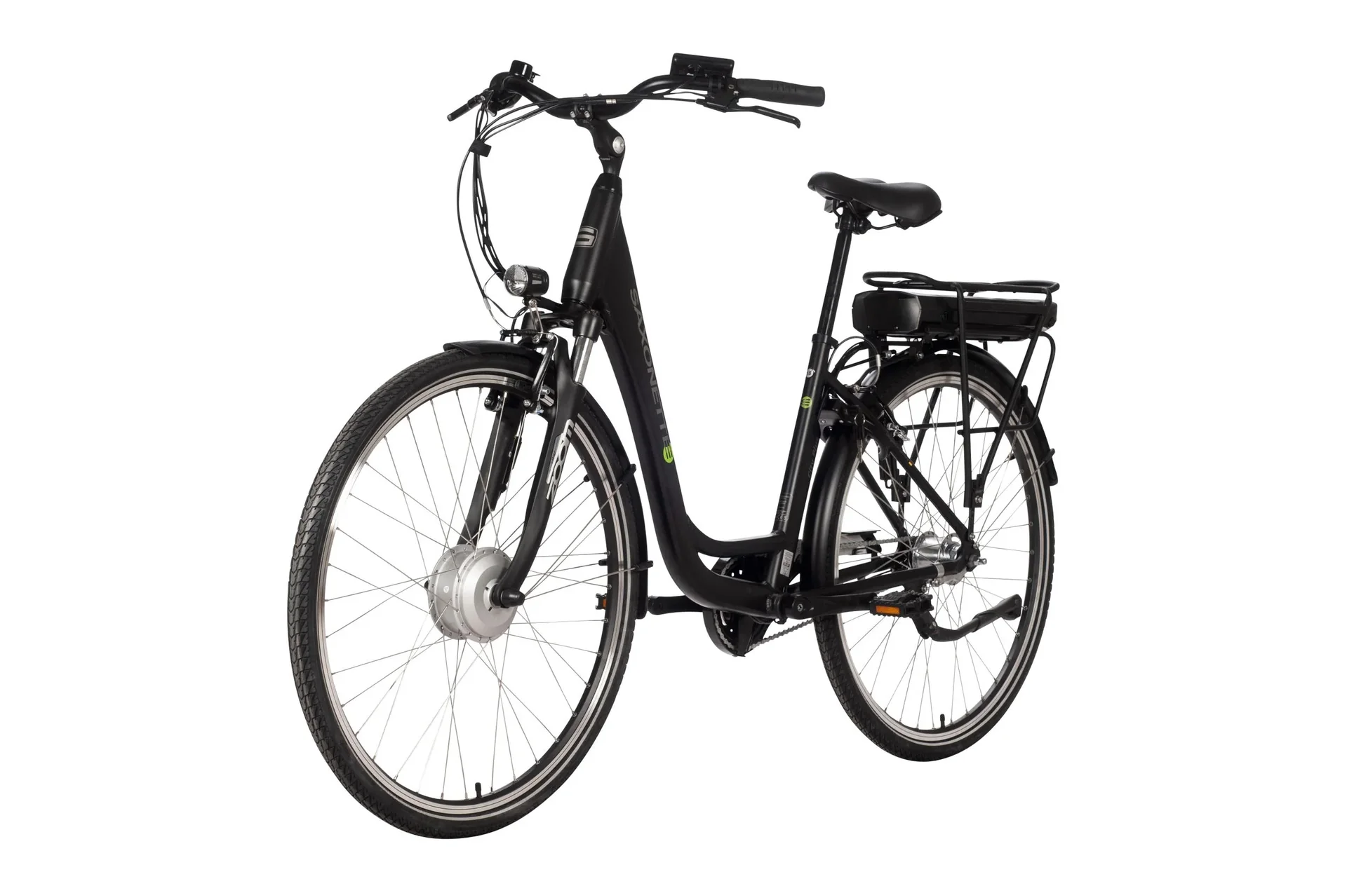 Unisex City E-Bike 28 Zoll, Rahmenhöhe 45 cm, 7-Gang Nabenschaltung, schwarz, München - 0