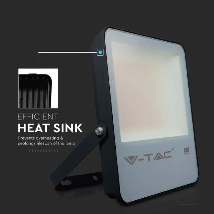 VT-132 LED-Flutlicht - 100 W - 13700 Lm - 6500K - schwarz - Extra effizient - 3