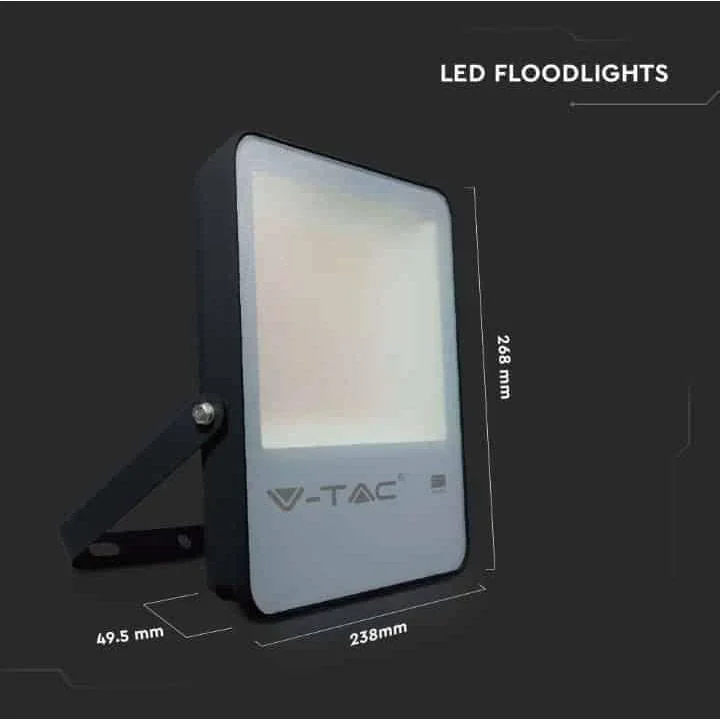 VT-132 LED-Flutlicht - 100 W - 13700 Lm - 6500K - schwarz - Extra effizient - 7