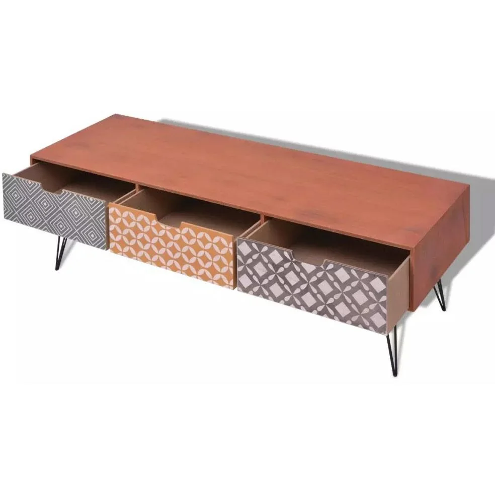 TV-Schrank mit 3 Schubladen 120x40x36 cm braun - 1