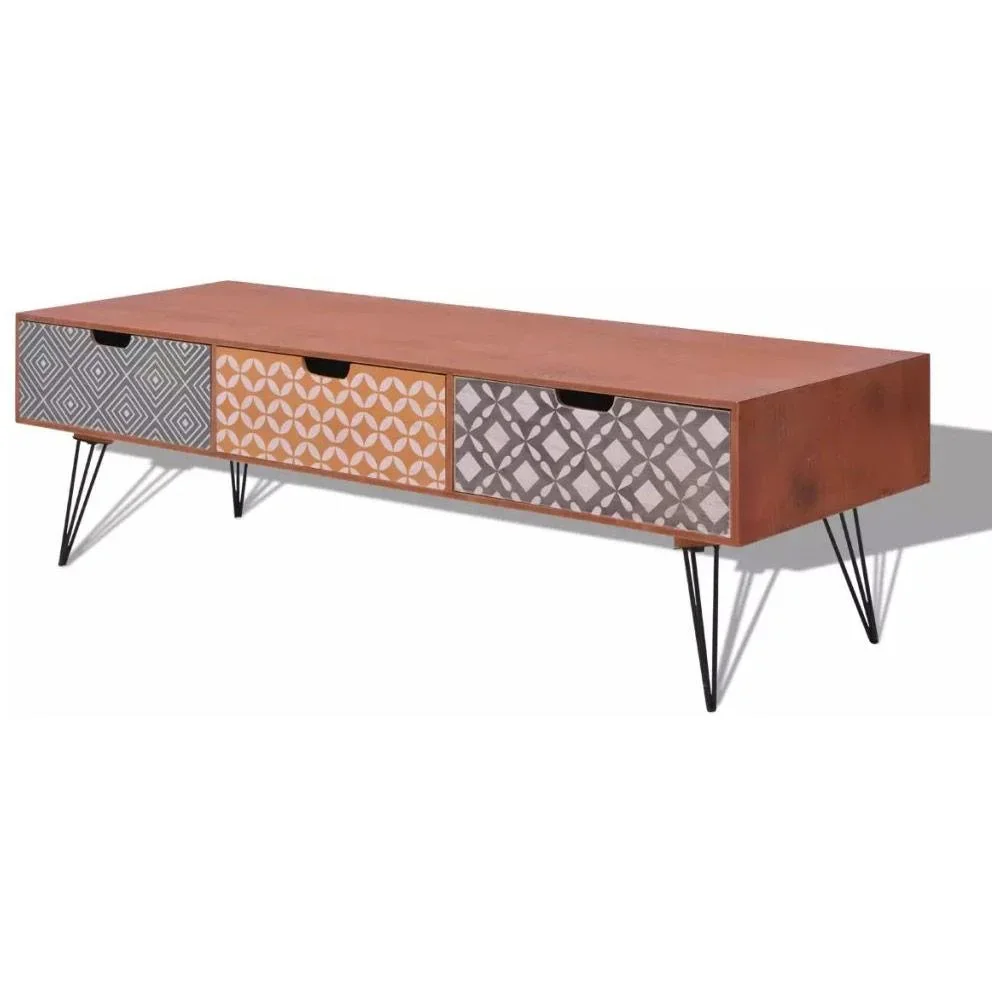 TV-Schrank mit 3 Schubladen 120x40x36 cm braun - 2