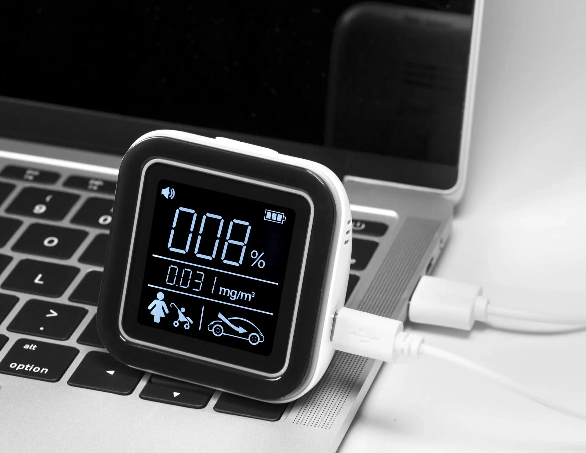 Überwachungsmonitor für Luftqualität mit LCD-Anzeige - 1