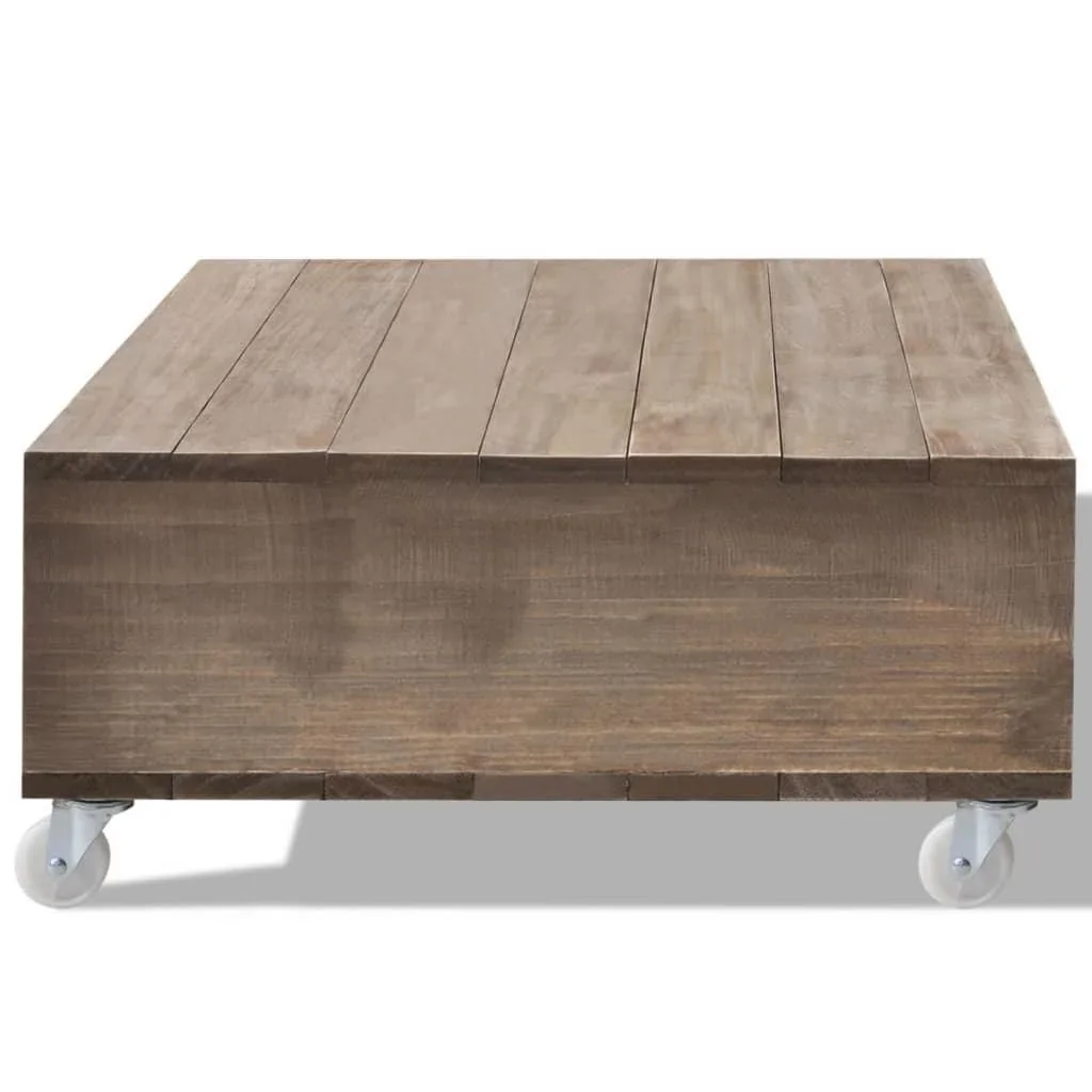 Couchtisch Massivholz braun - 3
