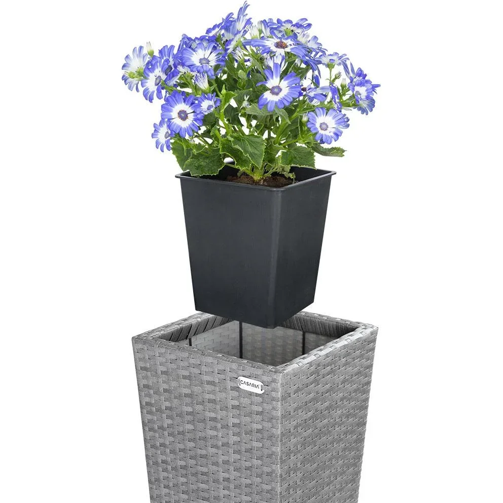 Blumentöpfe - 3 Stück - Polyrattan - 5
