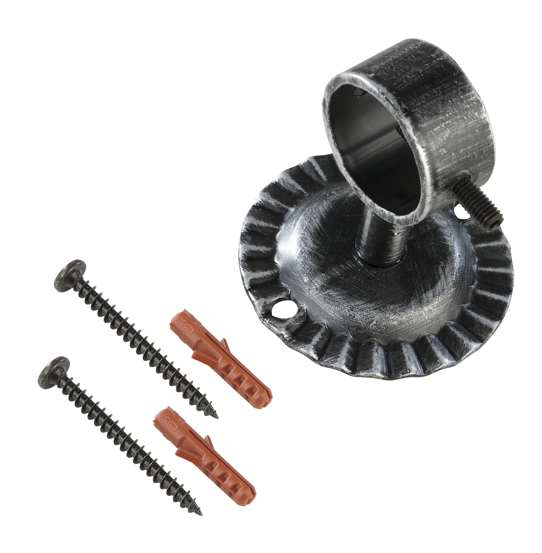 Seilträger mit Befestigungsset, Schmiedeeisen - 0