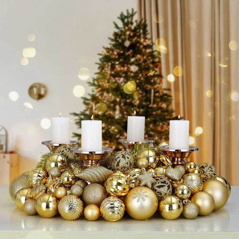 Weihnachtskugeln - Christbaumschmuck - Gold 100 Stk. - 1