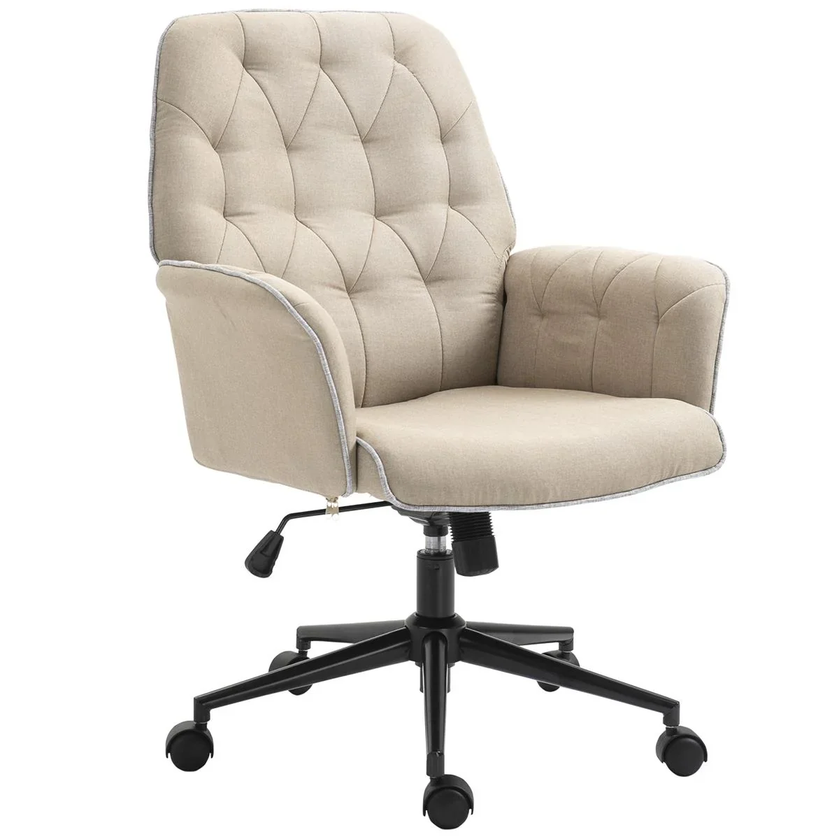 HOMCOM Bürostuhl mit Wippfunktion Drehstuhl Home-Office-Stuhl höhenverstellbarer Schreibtischstuhl ergonomisch 360°-Dreh - 2