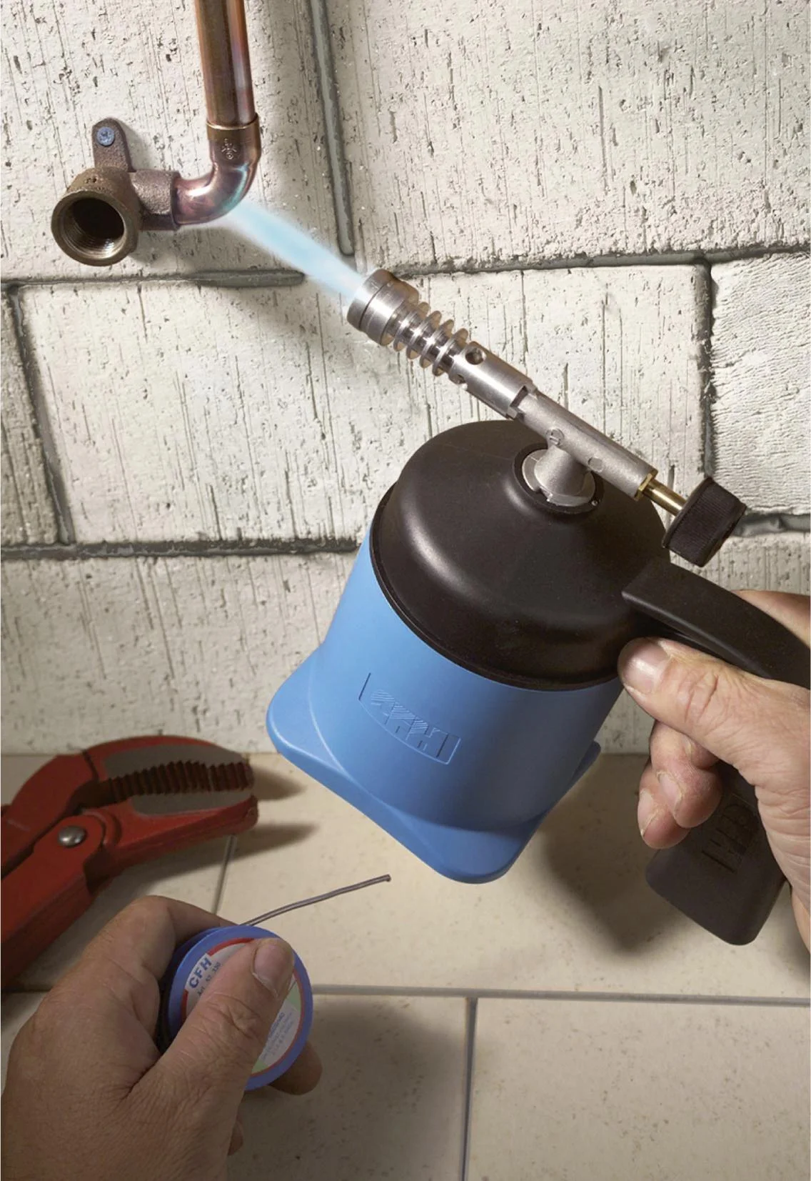 Lötlampe "Lötmeister LM 1000" inklusive 5 Kartuschen - 1