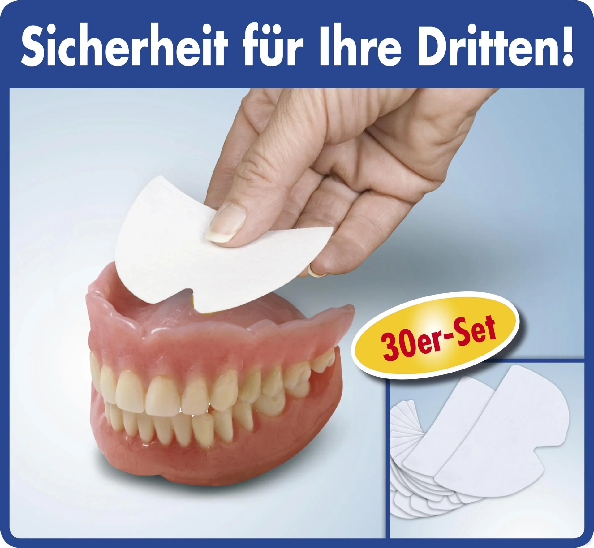 Prothesen Haftpolster für Oberkiefer, 30 Stück - 1