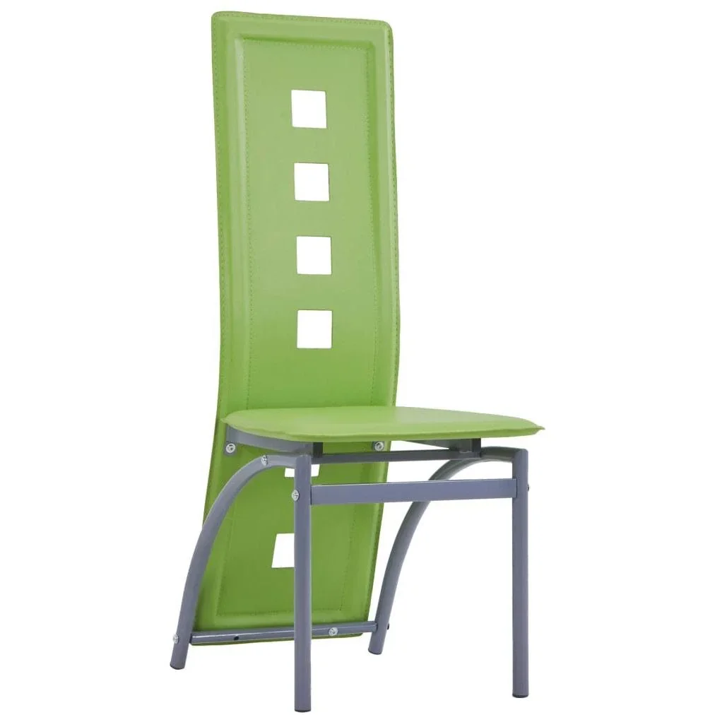 Esszimmerstühle 4-Sitzer Kunstleder grün - 0