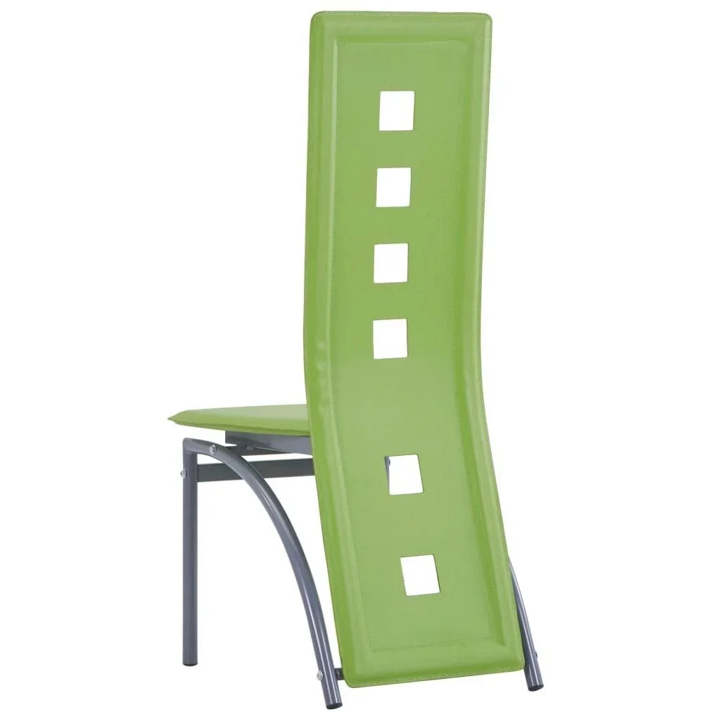 Esszimmerstühle 4-Sitzer Kunstleder grün - 2