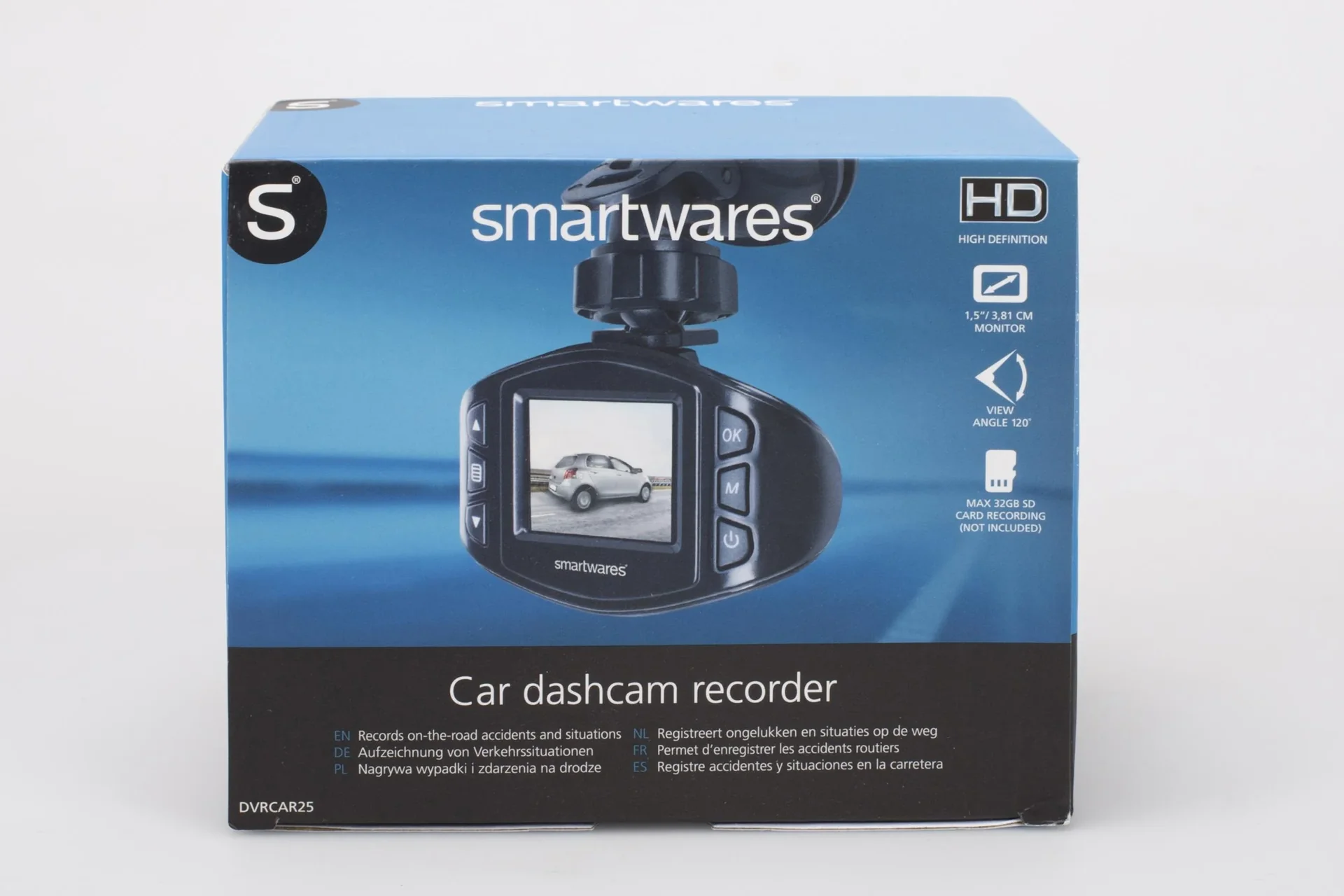 Dashcam Full-HD 1080P mit 120° Erfassungswinkel und 1,5 Zoll Display - 0