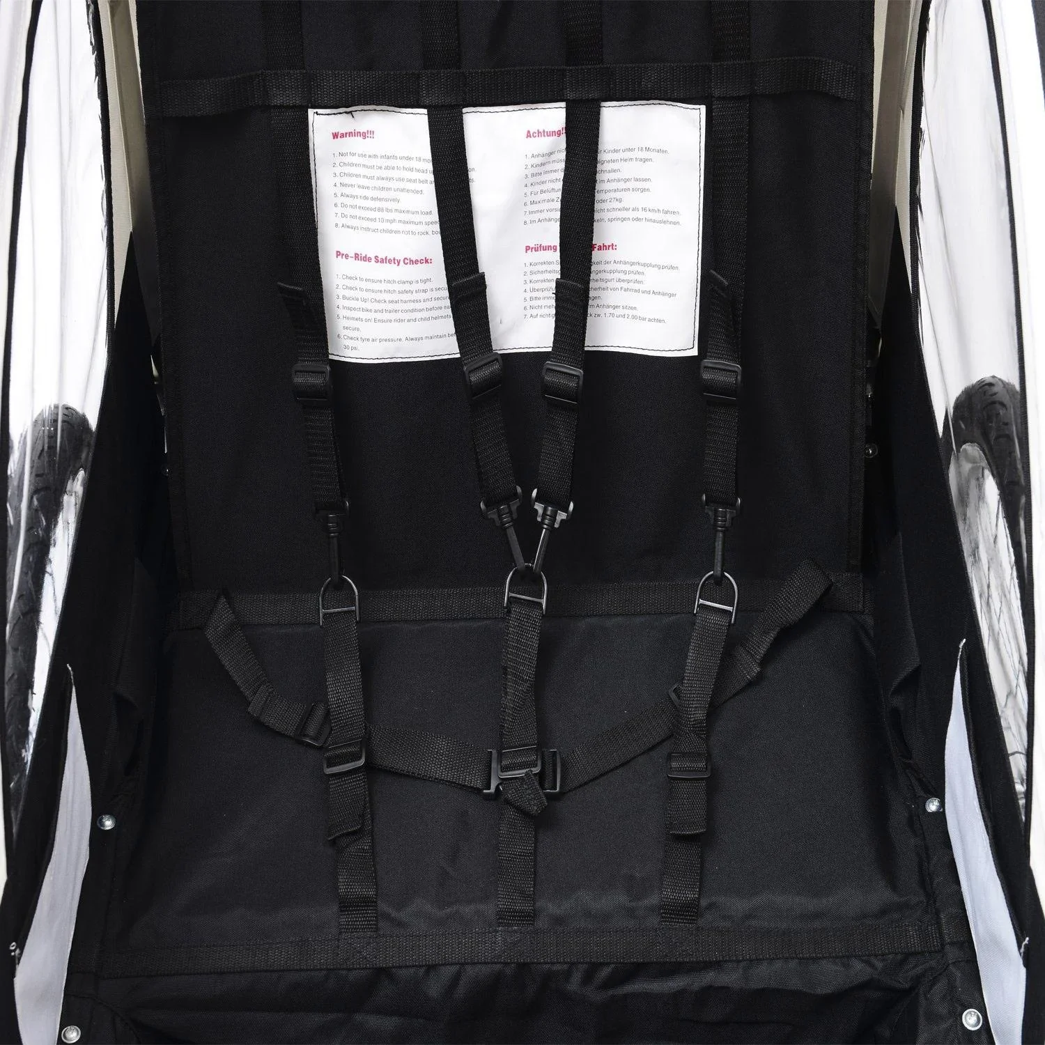 Fahrradanhänger UND Fahrradbuggy 2-in-1 weiß/schwarz - 2