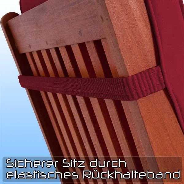 Garten-Kissen Hochlehner - 6 Stück - ROT - 7