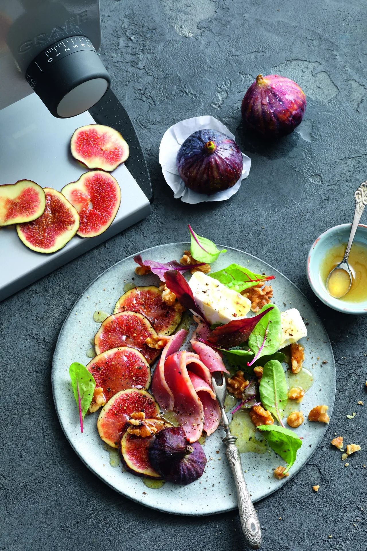 „Minislice“ Aufsatz für Allesschneider, Schwarz, mit GRATIS Rezeptheft - 1