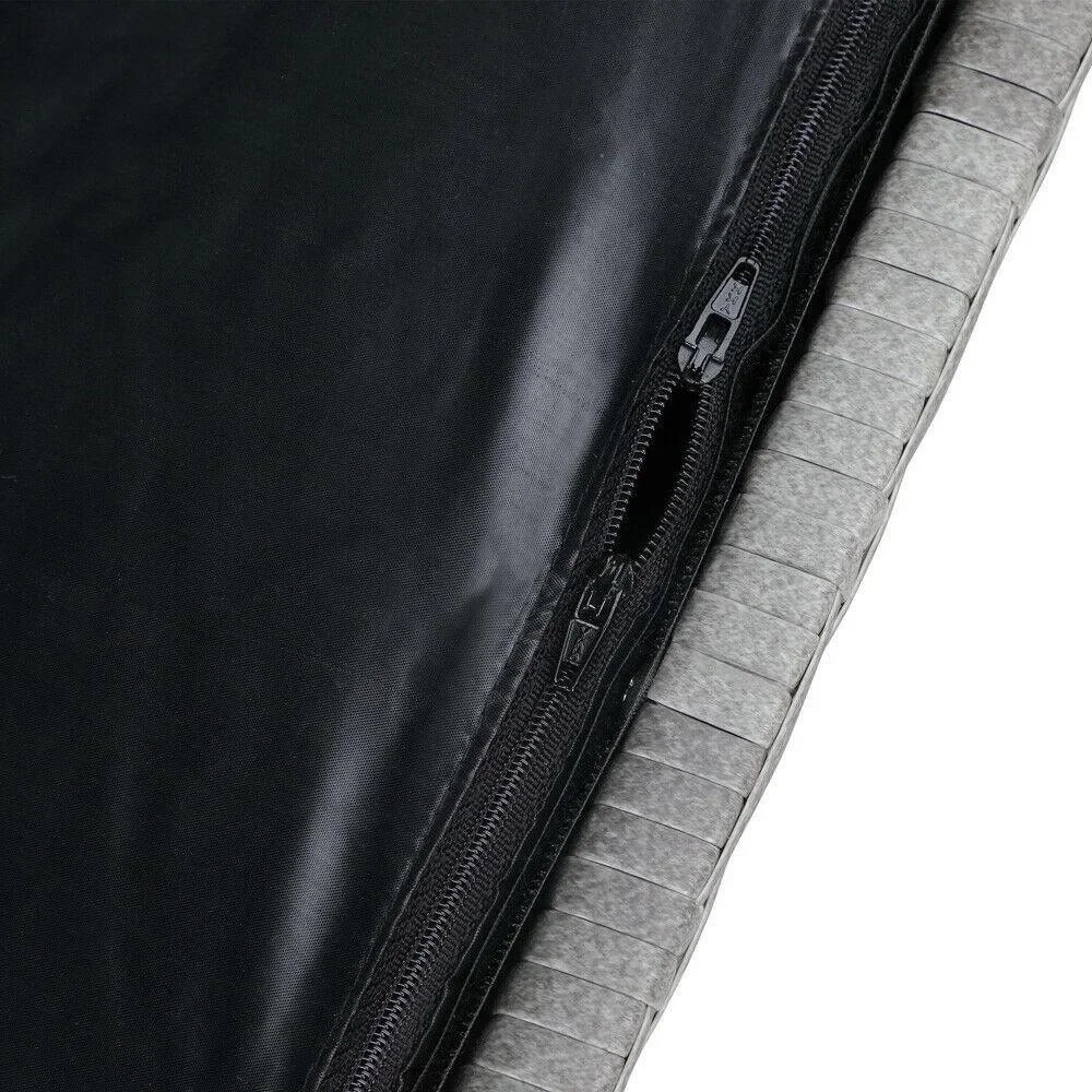 Aufbewahrungsbox Garten Poly Rattan Wasserdicht rollbar grau 122x56x61 cm - 6