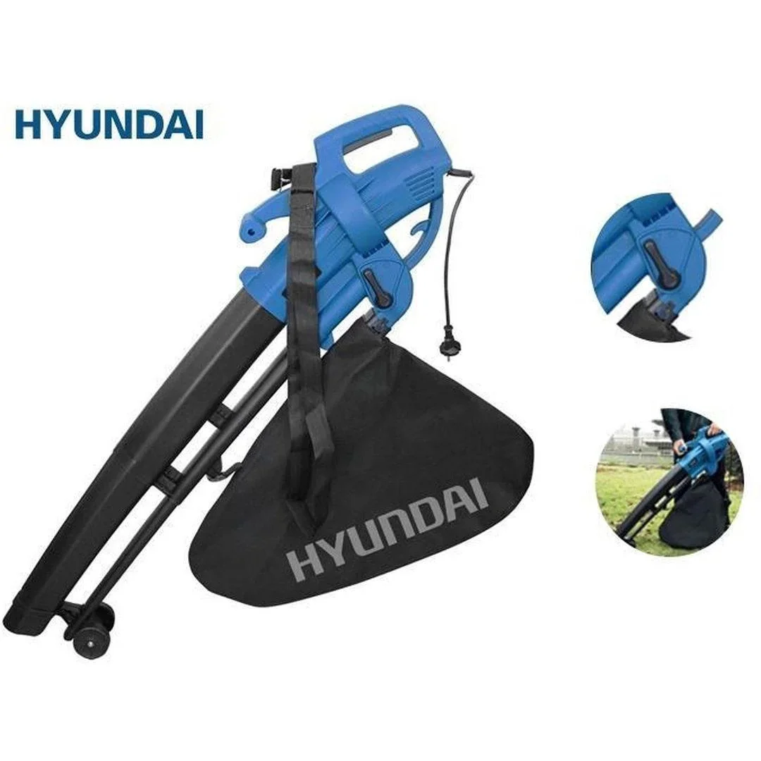 3-in-1 Laubbläser 3000W - Häcksler - Kolben - Vakuum mit Gartenabfallbeutel 30L - 3