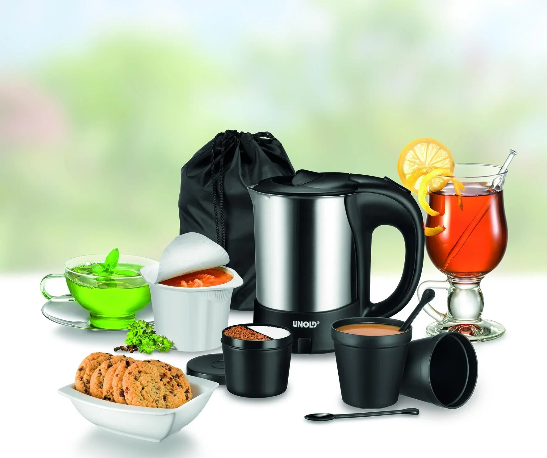 Edelstahl-Reiseblitzkocher 1000 W, Edelstahlbehälter, 0,5 L Volumen - 1