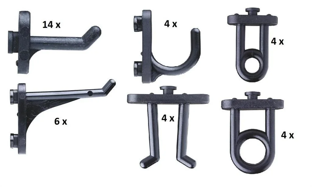 XXL-Werkzeugwand-Set mit 2 Wänden und 72 Haken - 0