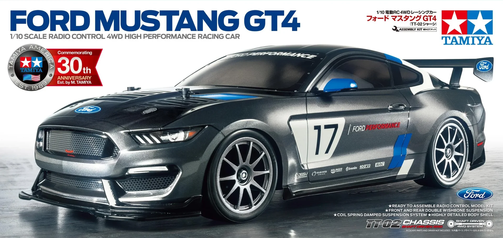 RC Car Ford Mustang GT4 1:10 TT-02 - 1