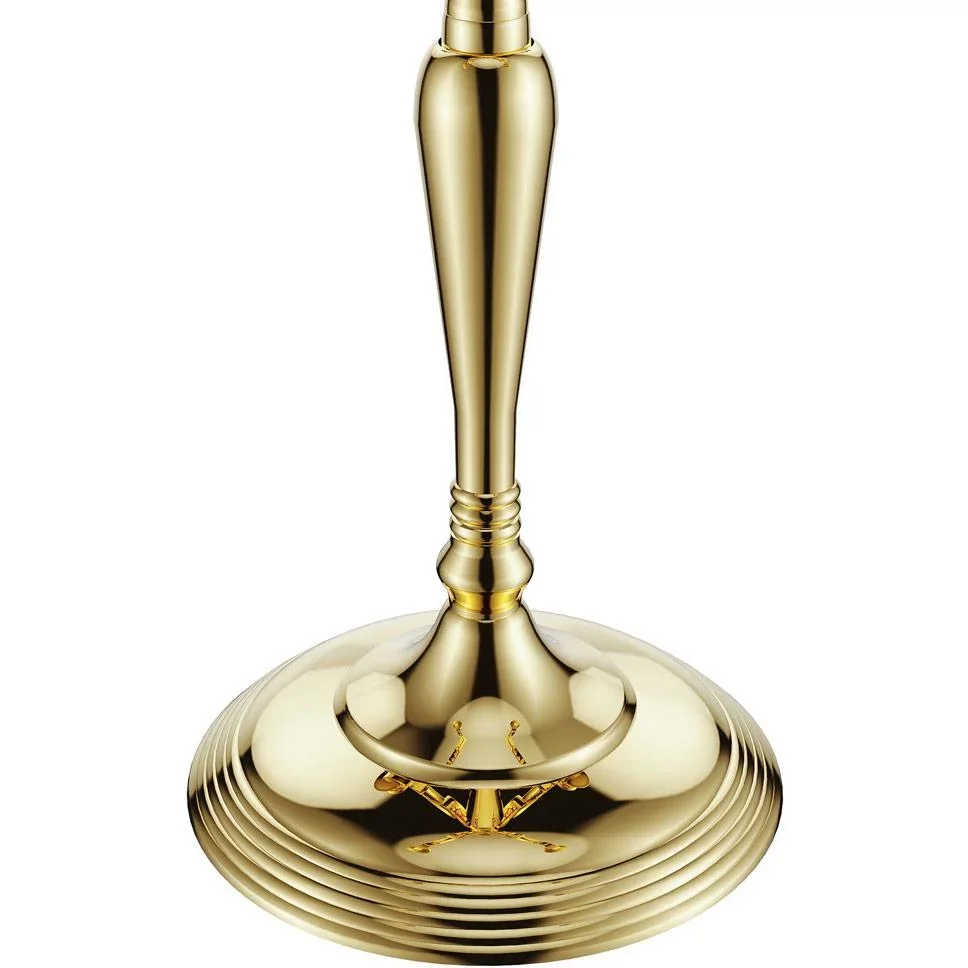 Kerzenhalter gold glänzendes Aluminium 40cm 5-armiger Kandelaber - 0