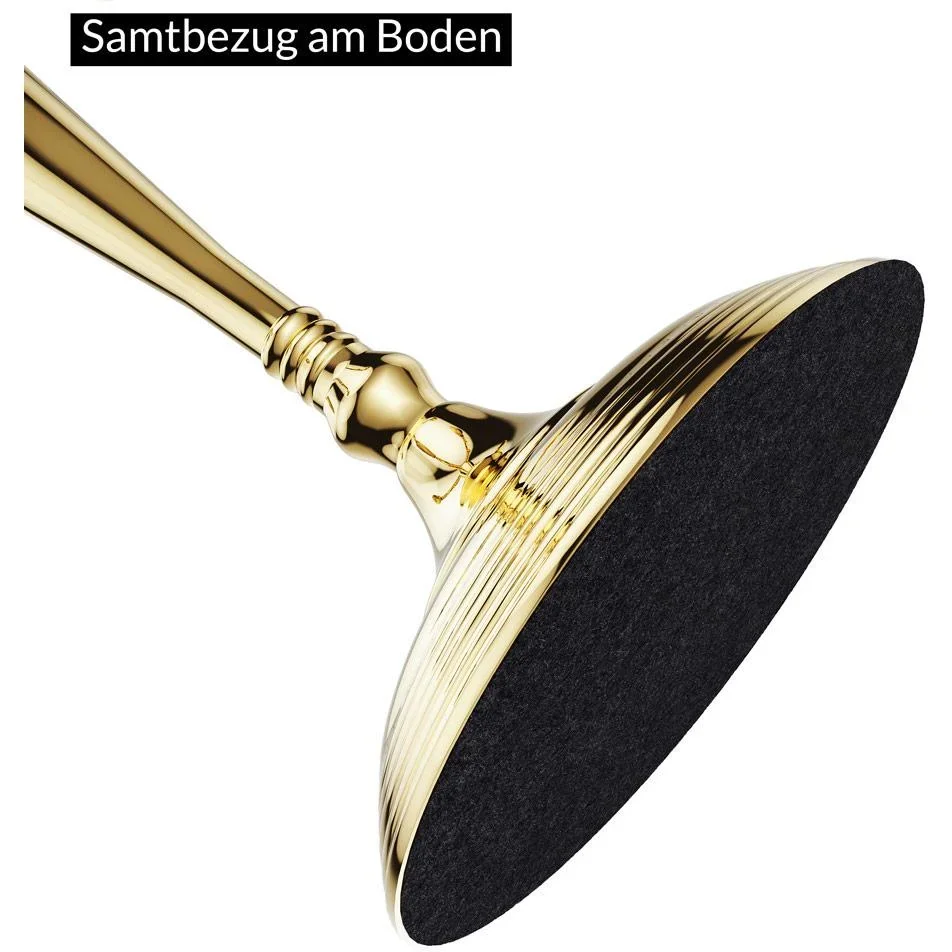 Kerzenhalter gold glänzendes Aluminium 40cm 5-armiger Kandelaber - 3